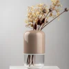 Kapseli maljakko beige/kirkas