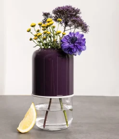 Kapseli maljakko purppura/kirkas
