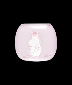 Muumi kynttilälyhty Niiskuneiti pinkki 9,5cm