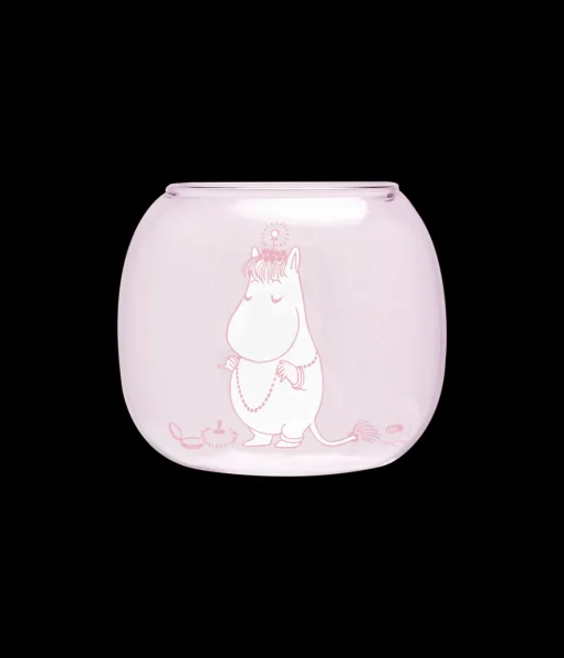 Muumi kynttilälyhty Niiskuneiti pinkki 9,5cm