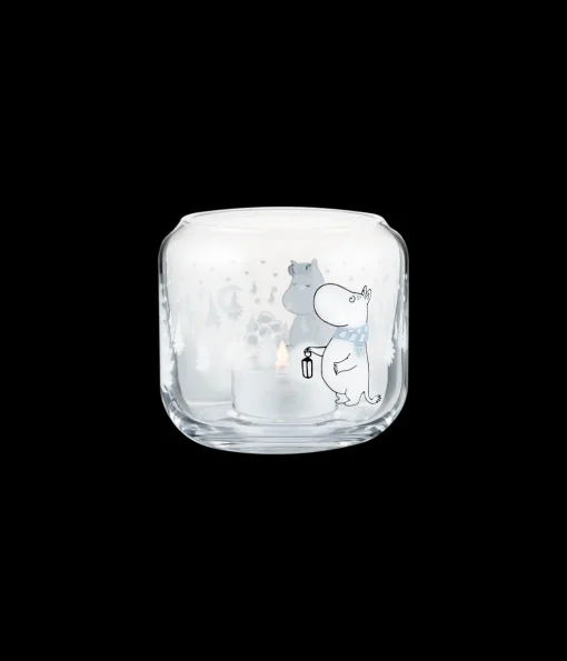 Muumi kynttilälyhty/kulho Lumisade 8cm