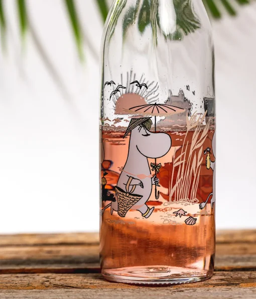 Muumi lasipullo Rannalla 1L