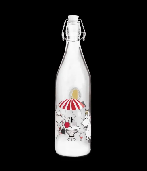 Muumi lasipullo Rannalla 1L