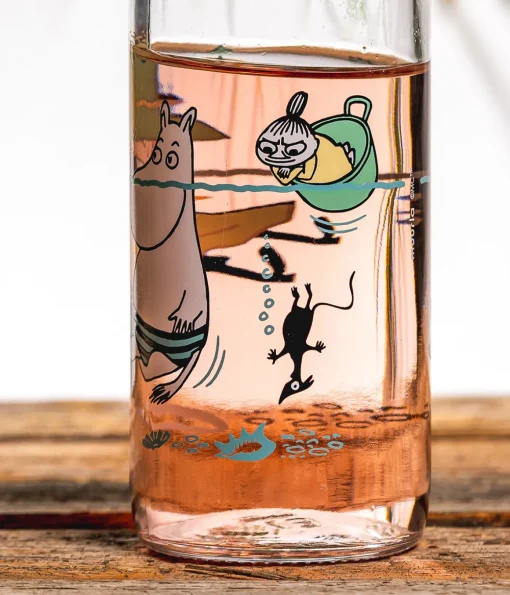 Muumi lasipullo Vilskettä vedessä 0,5L
