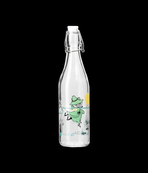 Muumi lasipullo Vilskettä vedessä 0,5L
