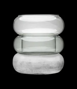 Rinkeli kynttilälyhty/maljakko harmaa 18,5cm