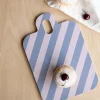 Ruudut & Raidat Chop & Serve -leikkuu-/tarjoilulauta minttu/vaaleansininen 21x31cm