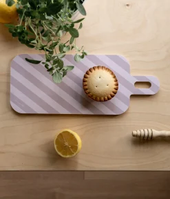 Ruudut & Raidat Chop & Serve -leikkuu-/tarjoilulauta meripihka/harmaa 13x33cm