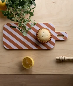 Ruudut & Raidat Chop & Serve -leikkuu-/tarjoilulauta meripihka/harmaa 13x33cm